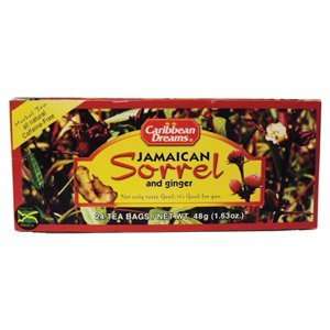 Caribbean Dreams Sorrel & Ginger Tea, 24 tea bags  Grocery 