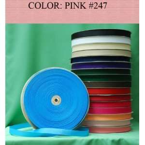   POLYESTER GROSGRAIN RIBBON Pink #247 1/4~USA Arts, Crafts & Sewing