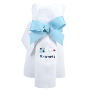  boys personalized burp cloths   3 pack Baby