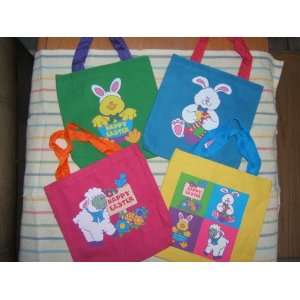  Childrens Easter Tote Bags   Set of 4: Home & Kitchen