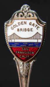 GOLDEN GATE BRIDGE San Francisco Sterling Silver Spoon  