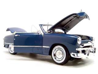1949 FORD CONVT BLUE 118 DIECAST MODEL CAR  