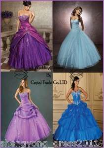 2012 Quinceanera Wedding dress Ball Gown/Prom Evening dresses US SIZE4 