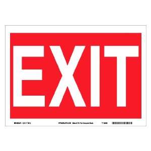   586 Paper, Red On White Color Sustainable Safety Sign, Legend Exit