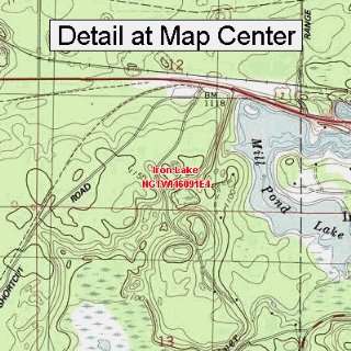   Topographic Quadrangle Map   Iron Lake, Wisconsin (Folded/Waterproof