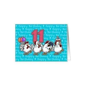 Chicken Birthday Parade   Eleven Years Old Card  Toys & Games 