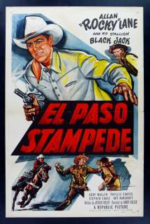 EL PASO STAMPEDE * 1SH ORIG MOVIE POSTER 1953 WESTERN  