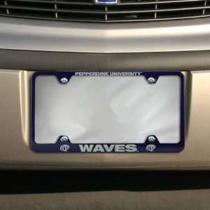  Pepperdine Waves Blue Engraved License Plate Frame 
