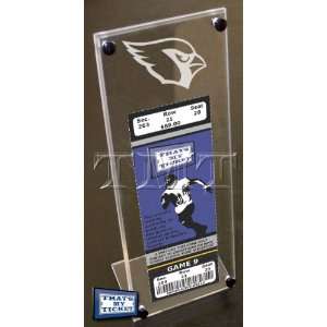  Arizona Cardinals Engraved Ticket Stand