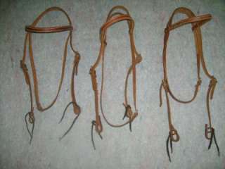   OILED LEATHER HEADSTALLS ONE PRICE RANCH HORSE TACK COWBOY  