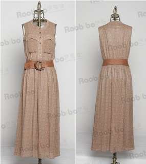   lady elegant chiffon cotton dress full length dresses free size  