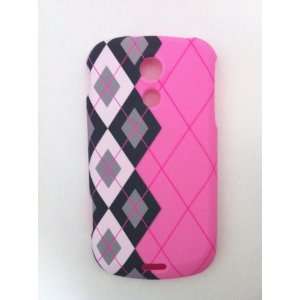  Samsung Epic 4G D700 Pink Plaid Hard Rubberized Case Cover 