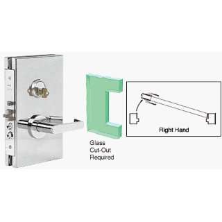 CRL 6x10 RH Polished Stainless Finish Center Lock with Deadlatch in 