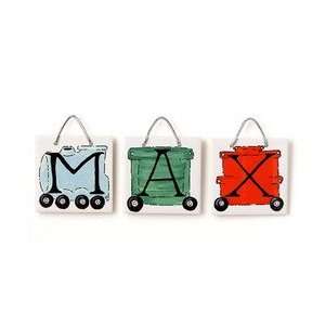  Hand Painted Ceramic Tile Letter: Lil Conductor: Home 