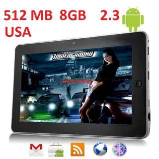NEW 10 GOOGLE ANDROID 2.3 GINGERBREAD OS TABLET 512MB 8GB FLASH 10.3 