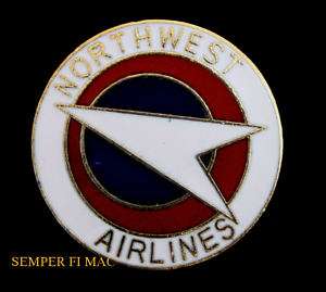 AUTHENTIC NORTHWEST AIR AIRLINES LOGO HAT PIN AIRPLANE  