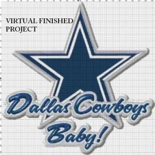 Dallas Cowboys Baby! Cross Stitch Pattern NFL Football TBB  