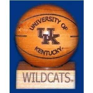  Kentucky Wildcats Cherry Wood Laser Engraved Wooden Basketball 