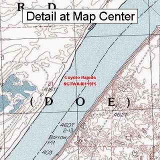  USGS Topographic Quadrangle Map   Coyote Rapids 