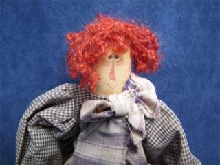 Rustic Raggedy Ann Primitive Country Look Large Doll  