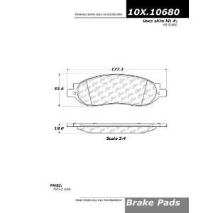  Centric Parts, 100.10680, OEM Brake Pads Automotive