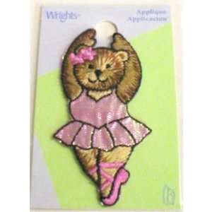   Pink Ballerina Bear Iron On Patch Case Pack 24 