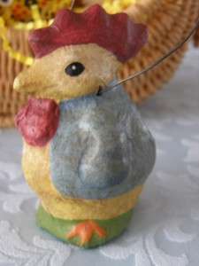   Easter Basket Filled with Easter Decor ~ Eggs Chick Rabbit  
