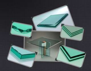 SQUARE GLASS TABLE TOPS: Various sizes and edge work  