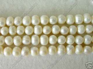 11X8 9mm White Potato Freshwater Pearl Loose Beads St  