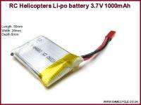 RC Helicopters Li po battery 3.7V 1000mAh  