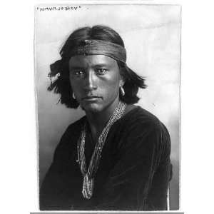  Navajo Boy,Indian boy,c1906,head band,necklace,earrings 
