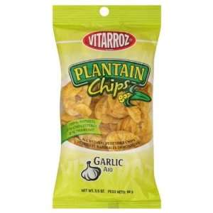Vitarr oz, Chip Plantain Garlic, 3.5 OZ (Pack of 24)  