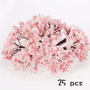   : 25pcs Pink Scenery Landscape Model Flower Trees 6.5cm: Toys & Games