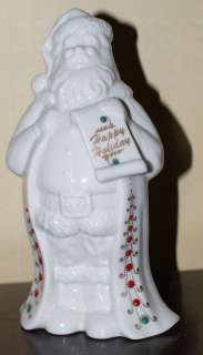 Lenox CHINA JEWEL SANTAS Santas List Figurine MINT 6 5/8 Christmas 