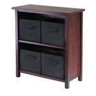Unknown Verona 2 Section M Storage Shelf with 4 Foldable Black Fabric 
