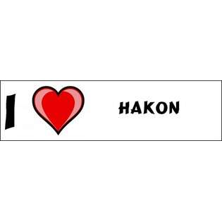 Love Hakon Bumper Sticker (3x12)  SHOPZEUS Computers & Electronics 