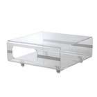   Trade Macara Clear Acrylic Coffee Table with clear acrylic casters