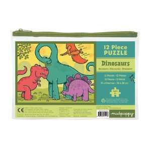  Dinosaurs 12 Piece Puzzle Multi: Toys & Games