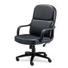 Mayline Big & Tall Executive Chair With Loop Arms Black Leather
