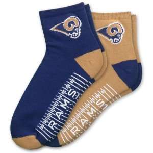 For Bare Feet St Louis Rams Mens Slipper Socks   Pack Of 2 Large 