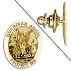 PicturesOnGold Guardian Angel Protect Me Pin, Solid 14k White Gold