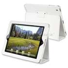 New White Leather Case Stand+AC+Car Charger For iPad 2 WiFi