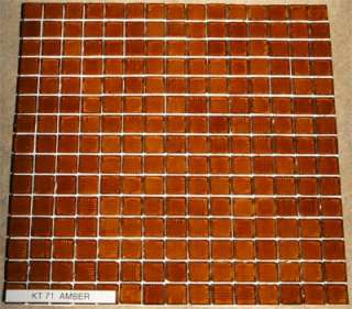   Amber 12.7x12.7 Glass Tile Mosaic Sheet (3/4x3/4 Tiles)  
