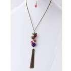Necklaces   Fashion Jewelry Gold Bead Cluster Tassel Necklace with 