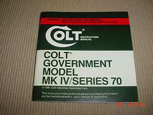 Colt Government Model Series 70 1981  