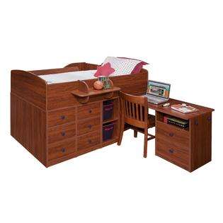 Berg Furniture Captains Bed Twin with PullOut Desk Stairs on Back 