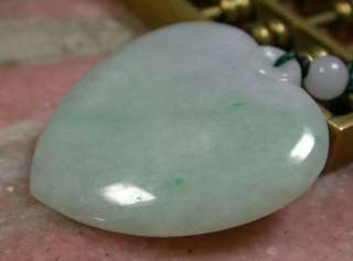 Green 100% Natural A Jade jadeite pendant Heart 337412  