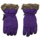 e4Hats Girls Fur Trim Glove   Purple