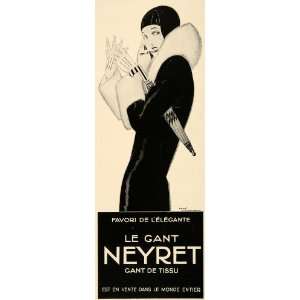  1930 Ad Rene Vincent Gant Glove Neyret Art Deco Fashion 