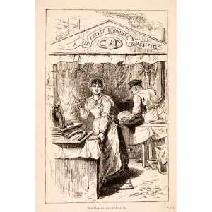   Costume Cake 19th Century Seller   Original Wood Engraving: Home